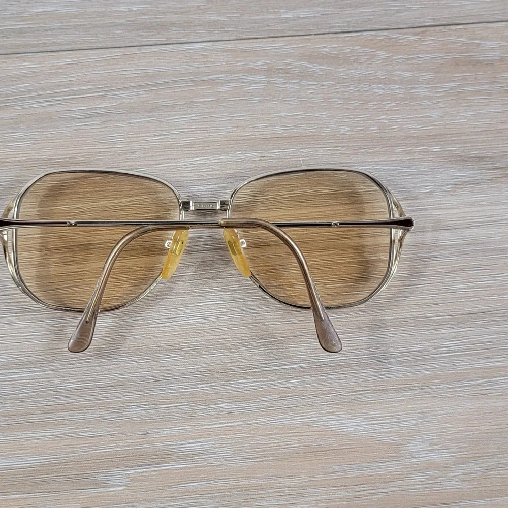 Emporium LE-110 #2 140 Liberty Vintage Gold Aviator Eyeglasses France 140mm VTG